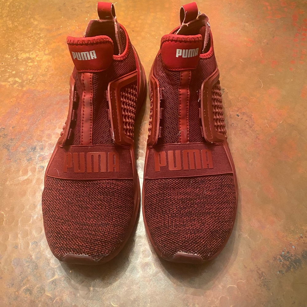 Puma Burgundy Slip-On Sneakers